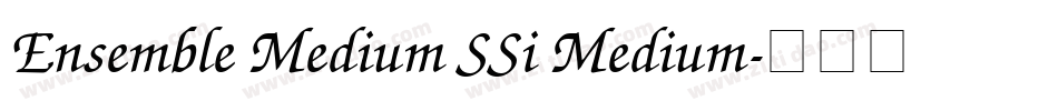 Ensemble Medium SSi Medium字体转换